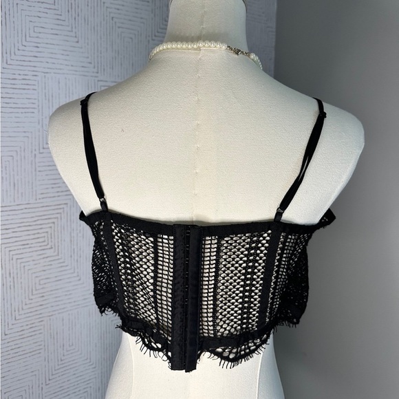 Zara Black Lace Corset Bralette | Large - Picture 5 of 7